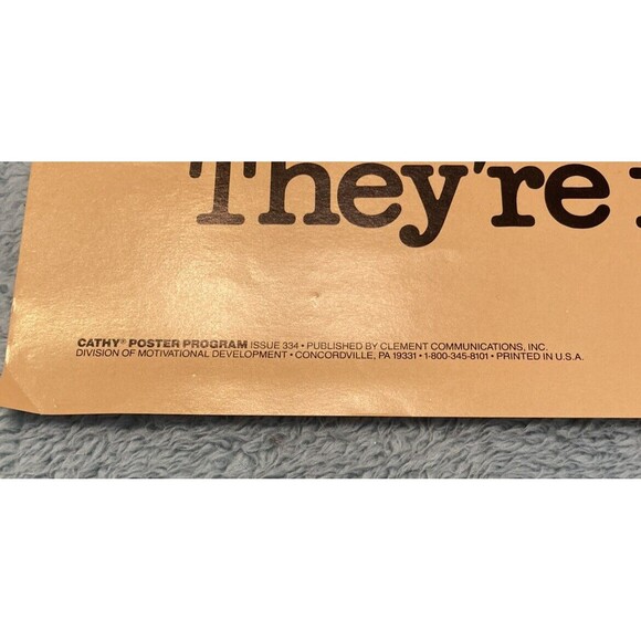 VTG CATHY Comic Strip "Deal with Details" Office Motivational Poster- Guisewite - Picture 4 of 4